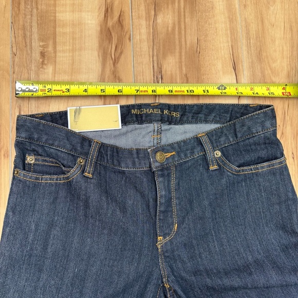 NWT Michael Kors Dark Blue Sausilito Boot Cut Jeans Size 4 - Picture 5 of 9